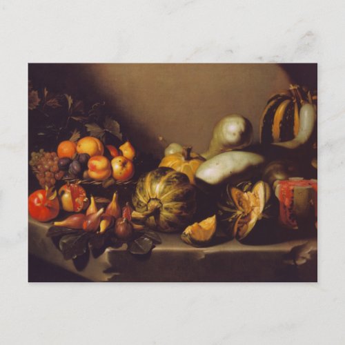 Still Life with Fruit by Caravaggio Postcard