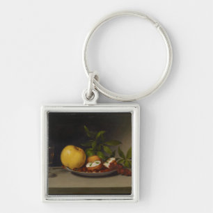 Still Life with Fruit, Cakes and Wine, 1821 Keychain