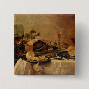 Still Life with Fruit Pie, 1635 Pinback Button