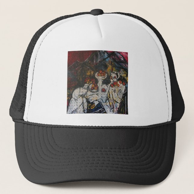 STILL LIFE WITH FRUIT TRUCKER HAT (Front)