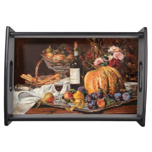 Still Life with Fruits and Wine Serving Tray