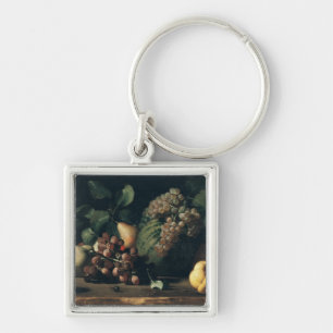 Still Life with Grapes and Pomegranate Keychain