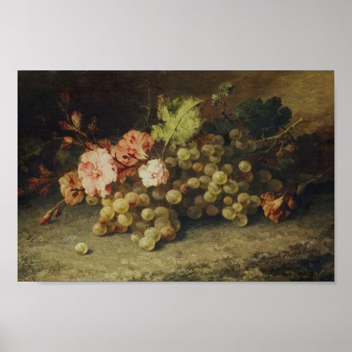 Still Life with Grapes  by Margaretha Roosenboom Poster