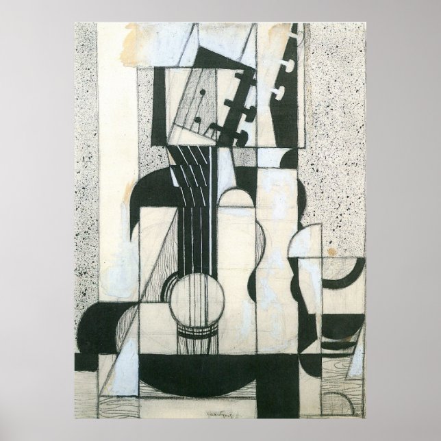 Still Life with guitar by Juan Gris Poster (Front)