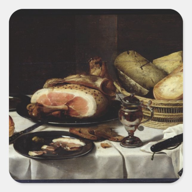 Still Life with Ham Square Sticker (Front)