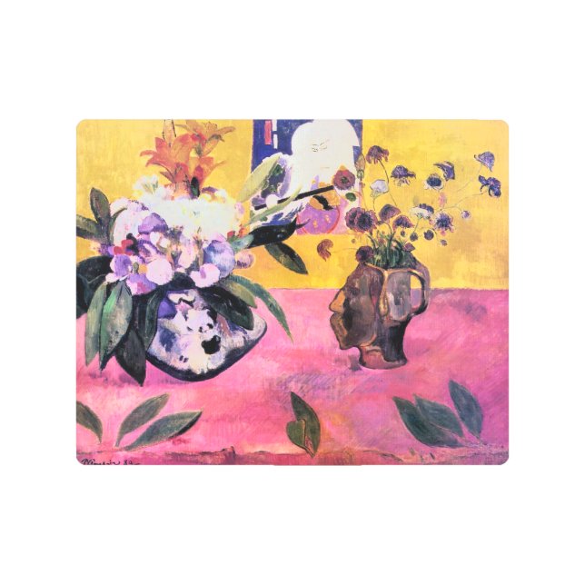 Still Life with Head-Shaped Vase | Paul Gauguin | Metal Print (Front)