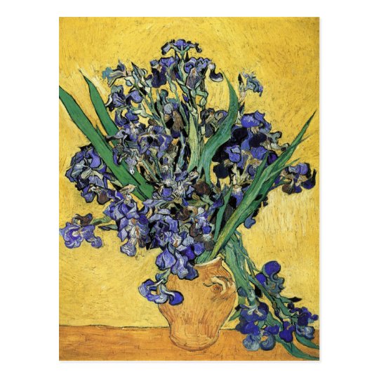 Still Life with Iris by Vincent Van Gogh Postcard | Zazzle.com
