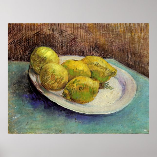 Still Life with Lemons on a Plate by Van Gogh Poster (Front)