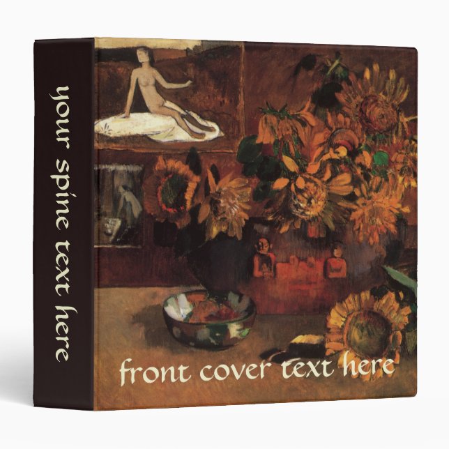 Still Life with L'Esperance (Hope) by Paul Gauguin 3 Ring Binder (Front/Spine)