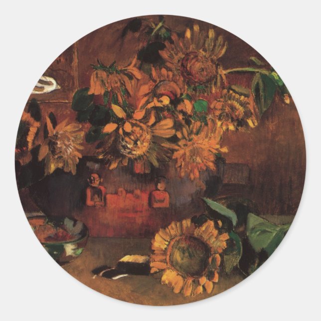 Still Life with L'Esperance (Hope) by Paul Gauguin Classic Round Sticker (Front)
