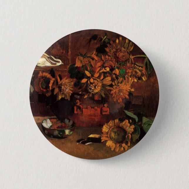 Still Life with L'Esperance (Hope) by Paul Gauguin Pinback Button (Front)