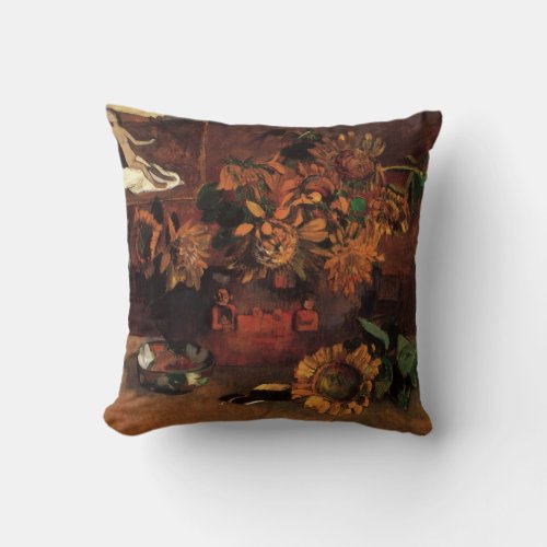 Still Life with LEsperance Hope by Paul Gauguin Throw Pillow