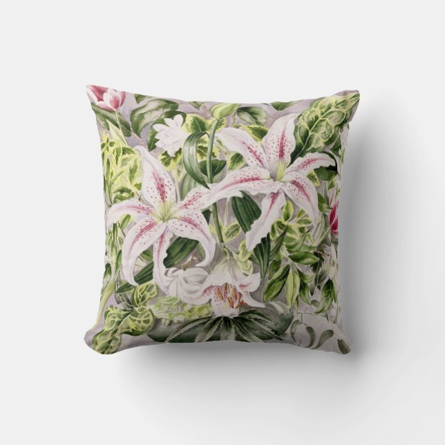 Still life with Lilies 1996 Throw Pillow (Front)