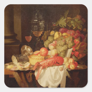 Still Life with Lobster Square Sticker