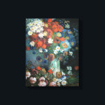Still Life with Meadow Flowers | Vincent van Gogh Canvas Print<br><div class="desc">Still Life with Meadow Flowers and Roses (1886) by Dutch post-impressionist artist Vincent Van Gogh. Original fine art painting is an oil on canvas depicting a still life of an abundant mix of flowers in a vase.

Use the design tools to add custom text or personalize the image.</div>