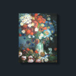 Still Life with Meadow Flowers | Vincent van Gogh Canvas Print<br><div class="desc">Still Life with Meadow Flowers and Roses (1886) by Dutch post-impressionist artist Vincent Van Gogh. Original fine art painting is an oil on canvas depicting a still life of an abundant mix of flowers in a vase.

Use the design tools to add custom text or personalize the image.</div>