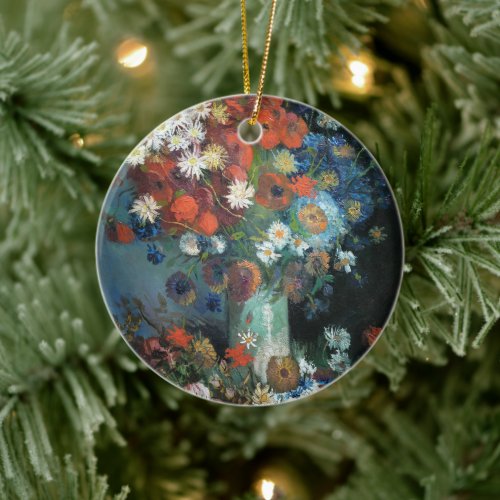 Still Life with Meadow Flowers  Vincent Van Gogh Ceramic Ornament