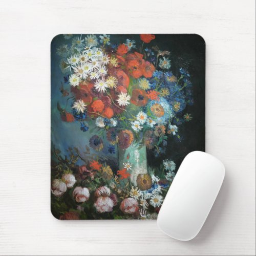 Still Life with Meadow Flowers  Vincent Van Gogh Mouse Pad
