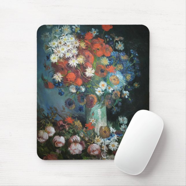 Still Life with Meadow Flowers | Vincent van Gogh Mouse Pad (With Mouse)