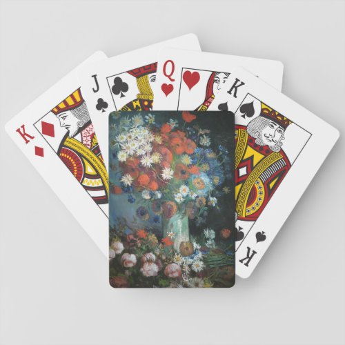 Still Life with Meadow Flowers  Vincent Van Gogh Playing Cards