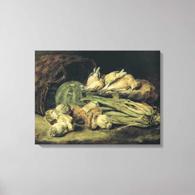 Still Life with Mushrooms Canvas Print (Front)