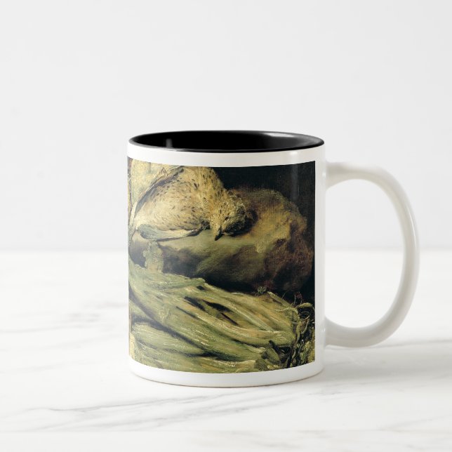 Still Life with Mushrooms Two-Tone Coffee Mug (Right)