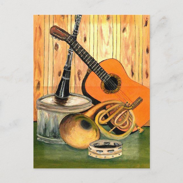 Still Life with Musical Instruments Postcard (Front)
