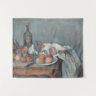 Still Life with Onions, OIl Painting, Paul Cezanne Tapestry