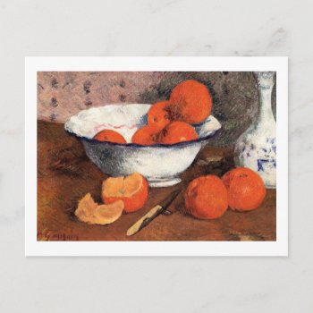 Still Life With Oranges By Gauguin Postcard by lazyrivergreetings at Zazzle