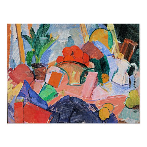 Still Life with Oranges in Basket Poster
