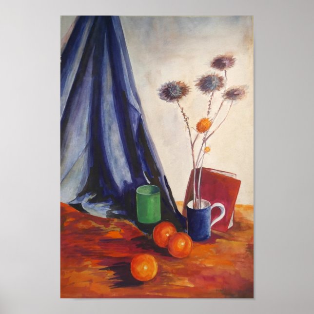 Still Life with Oranges & Jug – Kitchen Wall Art (Front)