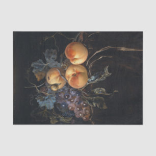 Still Life with Peaches and Grapes by van Aelst Tissue Paper