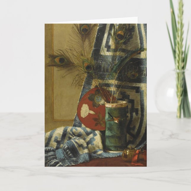 Still Life with Peacock Feathers Card (Front)