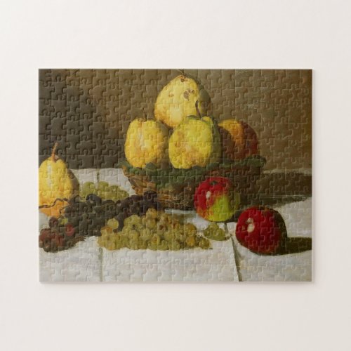 Still Life with Pears  Grapes Monet Fine Art Jigsaw Puzzle