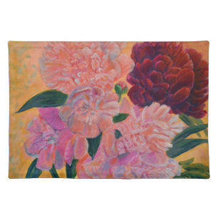 Still Life with Peonies Painting Cloth Placemat