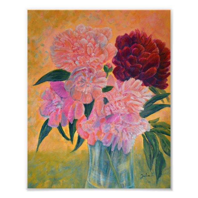 Still Life with Peonies Painting  Photo Print (Front)
