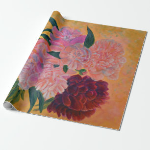 Still Life with Peonies Painting   Wrapping Paper