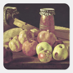 Still Life with Pomegranates Square Sticker