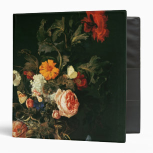 Still Life with Poppies and Roses 3 Ring Binder