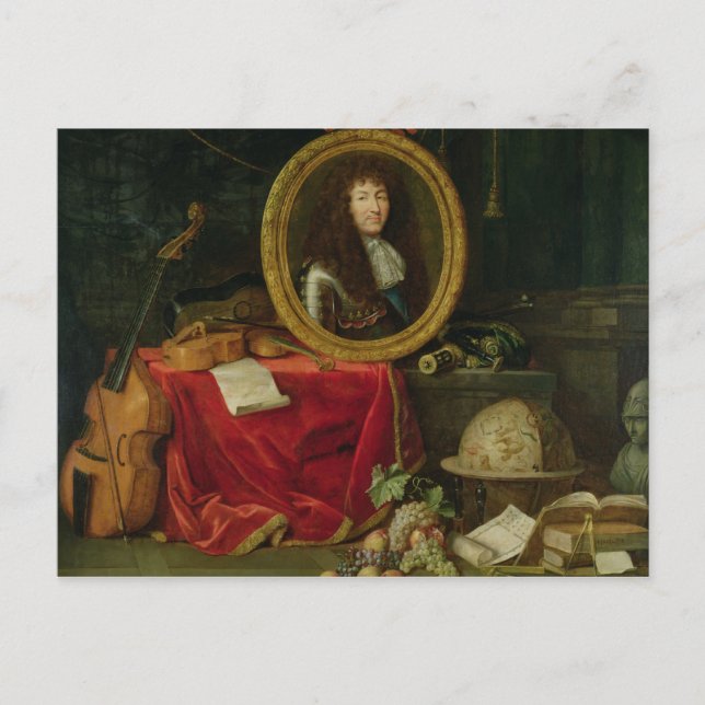 Still life with portrait of King Louis Postcard (Front)