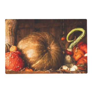 Still Life with Pumpkins and Gourds Placemat