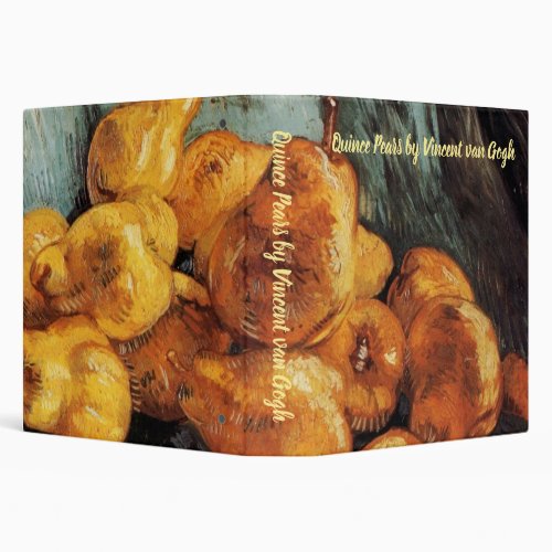 Still Life with Quince Pears by Vincent van Gogh 3 Ring Binder