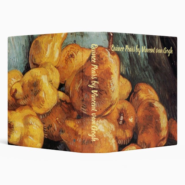 Still Life with Quince Pears by Vincent van Gogh 3 Ring Binder (Background)