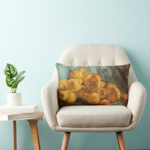 Still Life with Quince Pears by Vincent van Gogh Lumbar Pillow