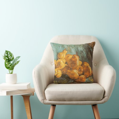 Still Life with Quince Pears by Vincent van Gogh Throw Pillow