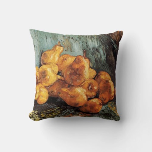 Still Life with Quince Pears by Vincent van Gogh Throw Pillow