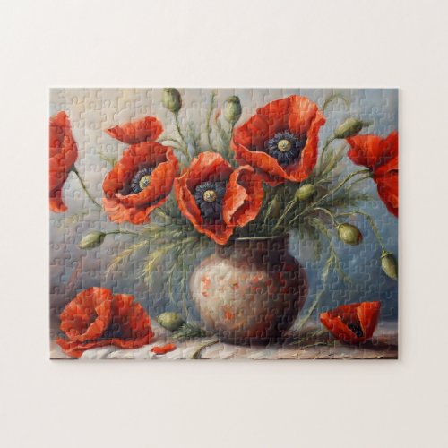 Still Life With Red Poppies Jigsaw Puzzle