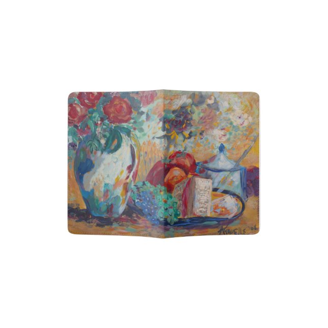 Still Life with Roses Passport Holder (Opened)