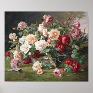 Still life with roses poster