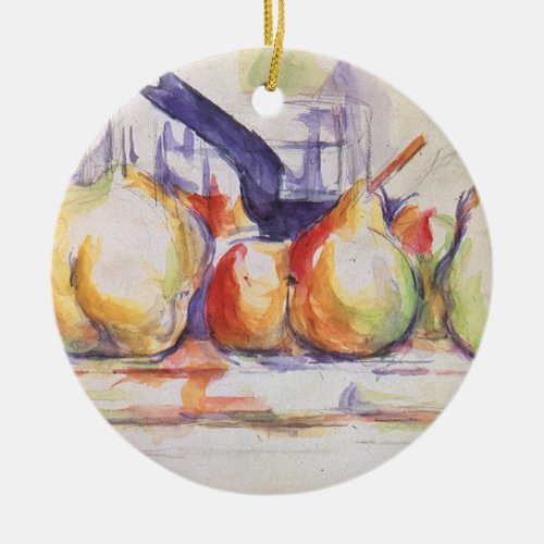 Still Life with Saucepan by Paul Cezanne Ceramic Ornament